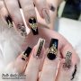 Black nail design idea |Belle Nails Salon | Louisville Kentucky 40245