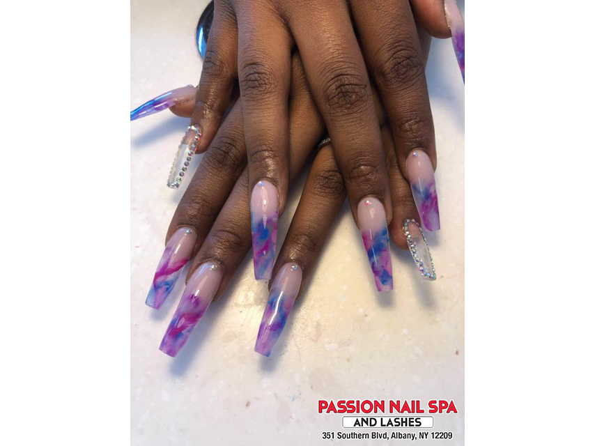 Purple nails design | Passion Nails Brows | Albany, NY 12209