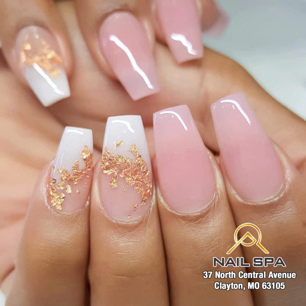 Pink nail | AQ Nail Spa | Clayton MO 63105