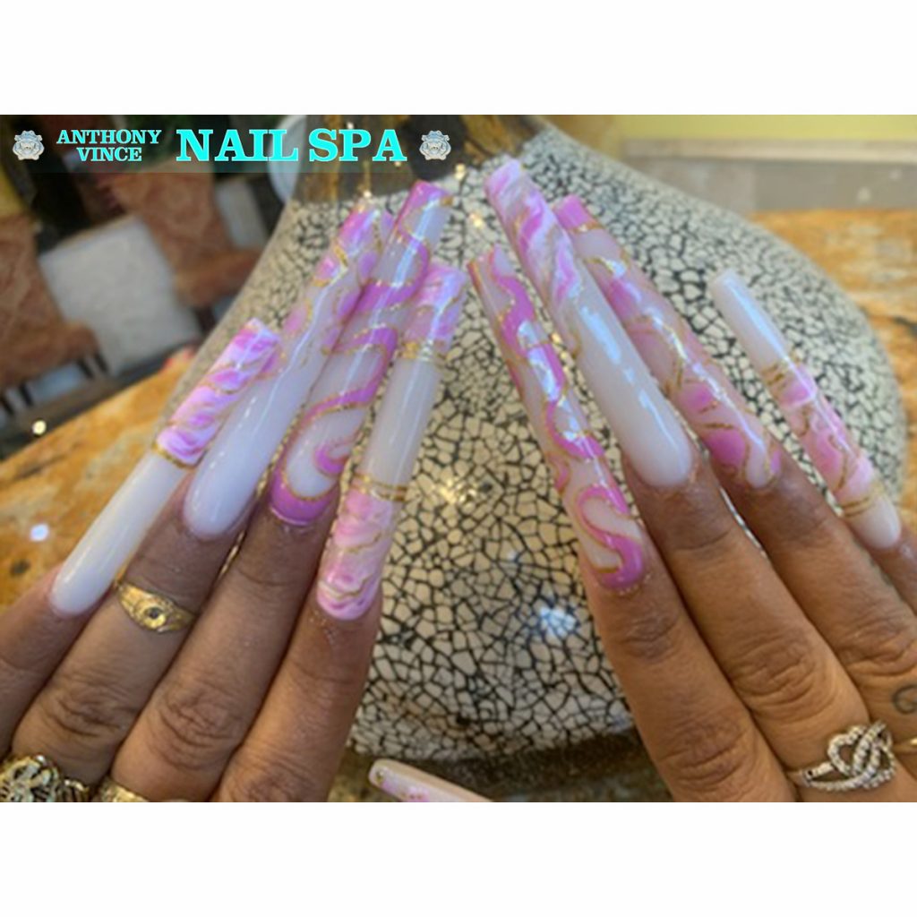 Pink nail Anthony Vince Nail Spa | Virginia Beach, VA 23456