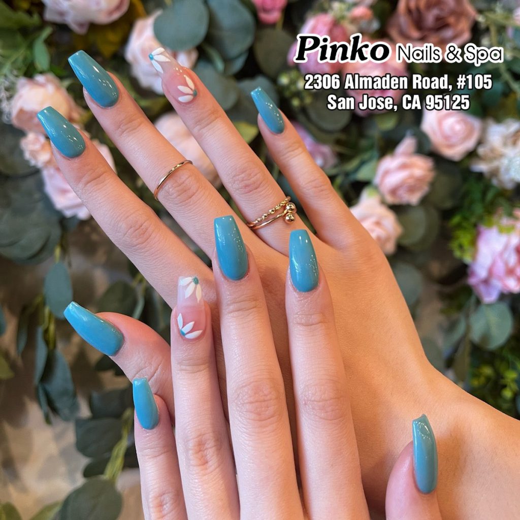Blue nails | Pinko Nails & Spa | San Jose, CA 95125