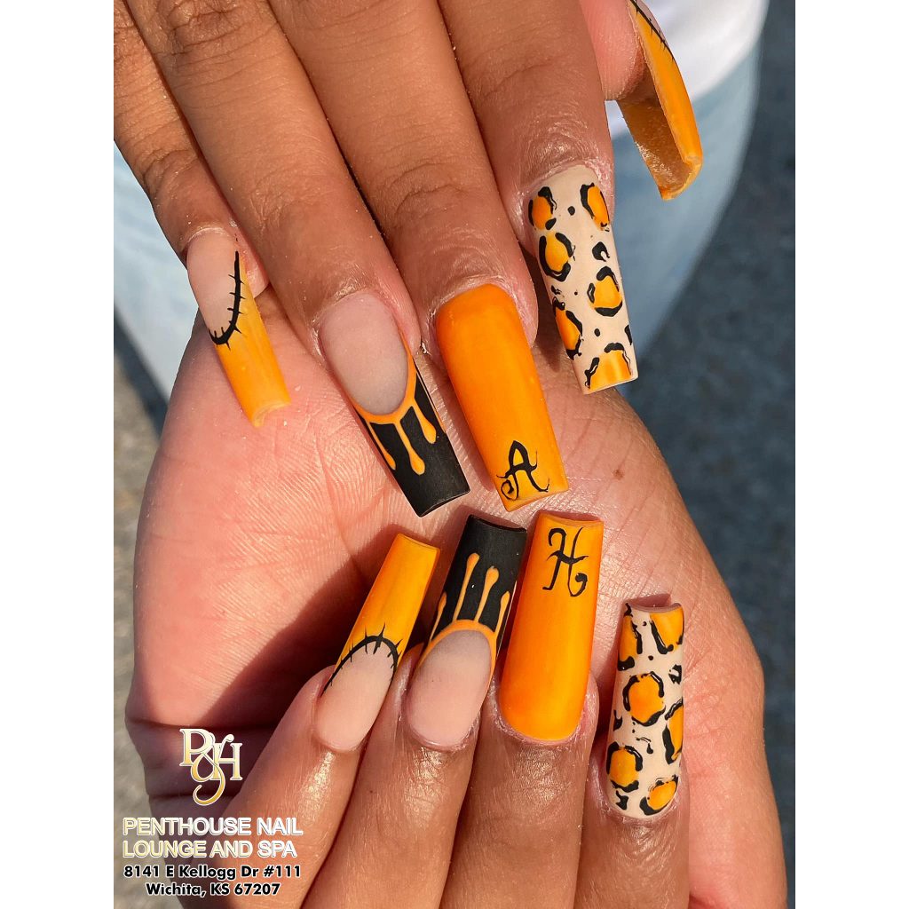 Best Orange Coffin Nail Idea Trending For New Year 22 Creative Nails World