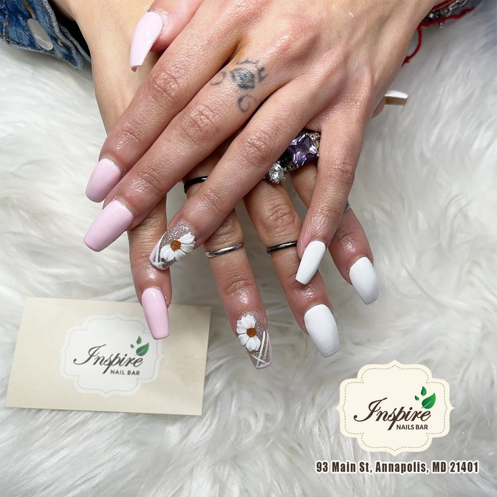 Nail salon 21401 - Inspire Nails Bar near me Annapolis Maryland : Stop in our salon and let us decorate your nails!